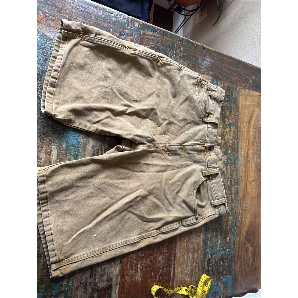 Dickies Duck Canvas Carpenter Shorts Mens Brown Work Size 38x10.5 EUC